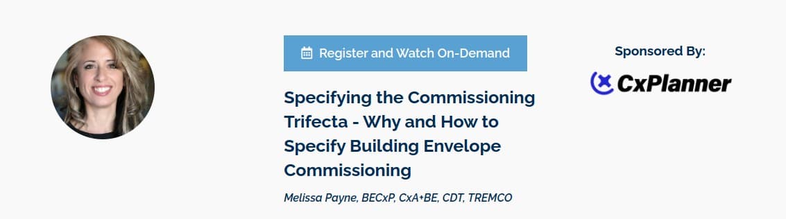 Building Envelope Comissioning webinar poster